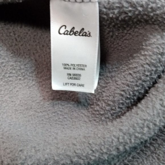Cabela's Mens Shirt Jacket Fleece Green M Shacket Zip Long Sleeve Pullover - Picture 10 of 11